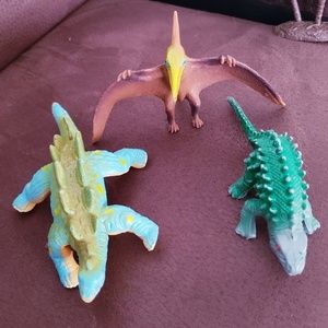 Dinosaur Pteranodon, polacanthus, ankylosaurus